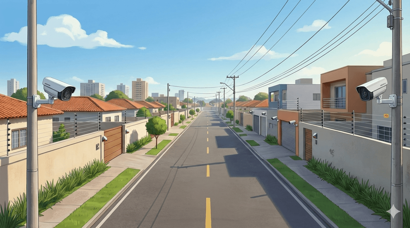 Monitoramento de câmeras de rua no Riacho Fundo II - Segurança Belkron
